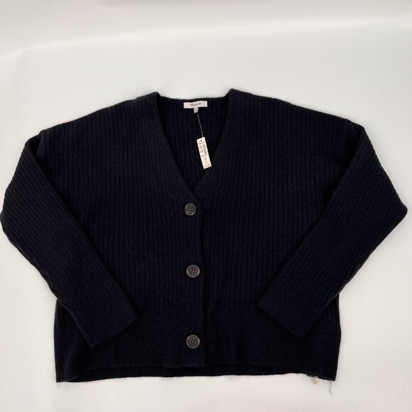 Madewell Cameron Ribbed Cardigan Size M Coziest Yarn Alpaca Wool Blend Sweater - Picture 5 of 11